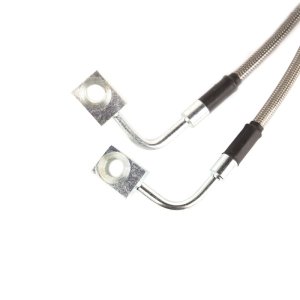 Jeep Wrangler JKU Brake Hose Kit - Front + Rear - Rugged Ridge - Braided Stainless Steel, 4 inches Longer - Stainless Steel - `07-`18